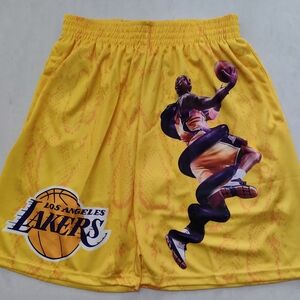 Los Angeles Lakers Kobe Mamba Yellow Basketball Shorts